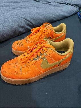 Nike x Realtree Orange and Tan Canvas Low-Top Sneakers